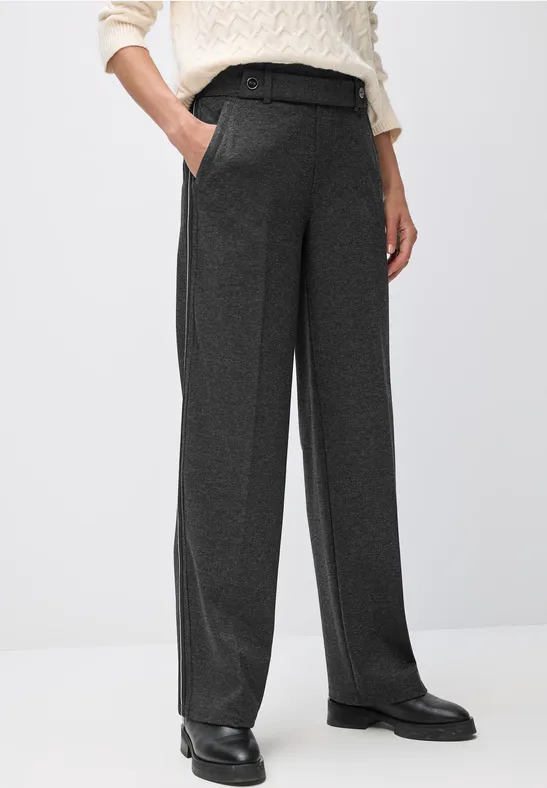 Straight Leg Melange Hose Black