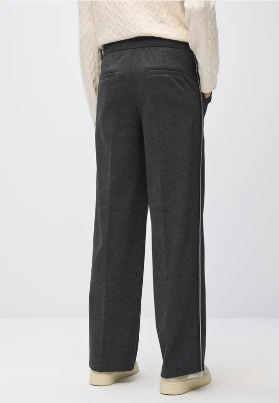 Straight Leg Melange Hose Black