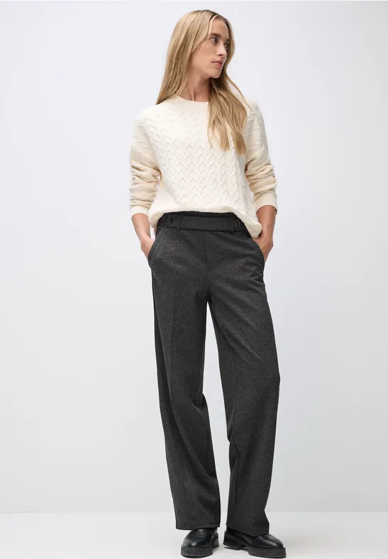 Straight Leg Melange Hose Black