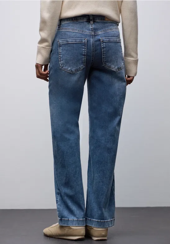 Wide Leg Jeans Medium Blue RandomWash