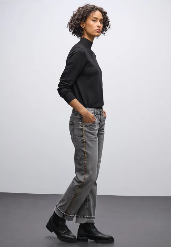 Straight Leg Jeans Ligth Grey washed