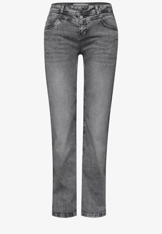 Straight Leg Jeans Ligth Grey washed