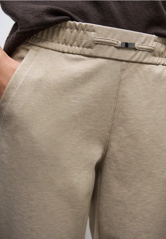 Melange Hose mit Detail sanded beige mel.