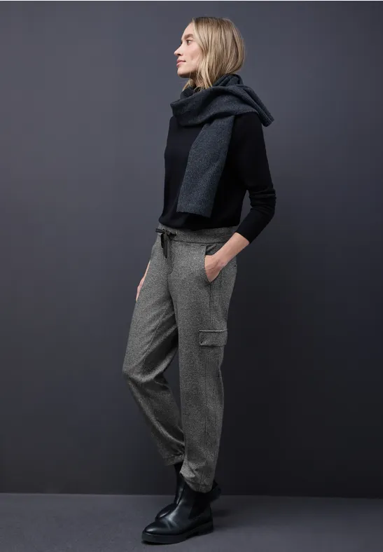 Cargo Melange Hose Black