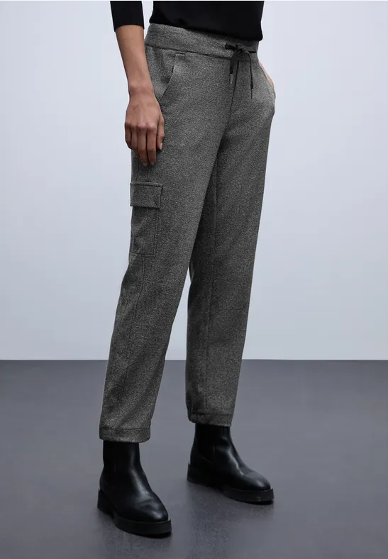 Cargo Melange Hose Black