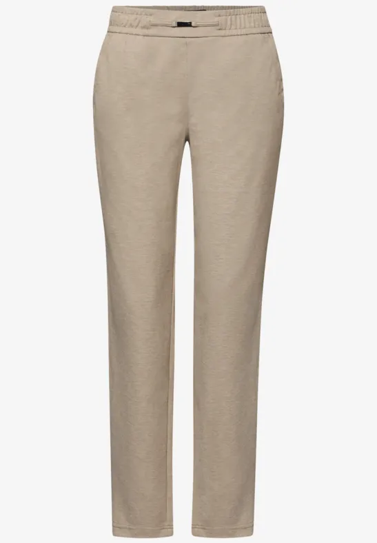 Melange Hose mit Detail sanded beige mel.