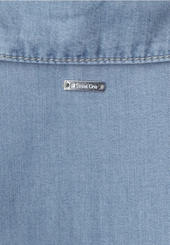 Wide Leg Jumpsuit im Washed-Look Light Blue soft wash