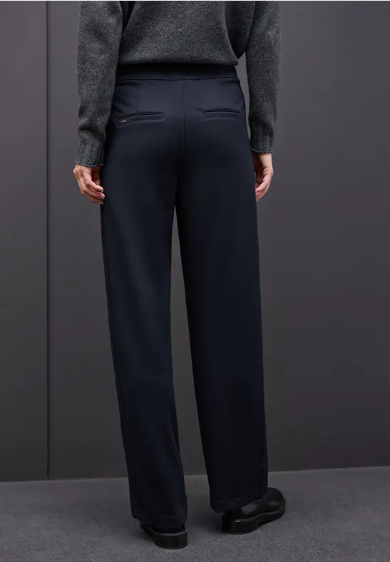Straight Leg Hose mit Detail deep blue