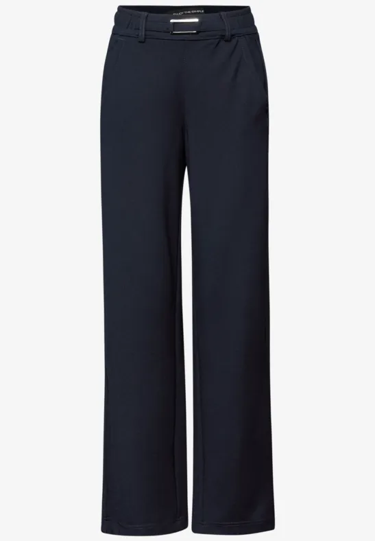 Straight Leg Hose mit Detail deep blue