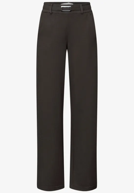 Straight Leg Hose mit Detail darkest brown