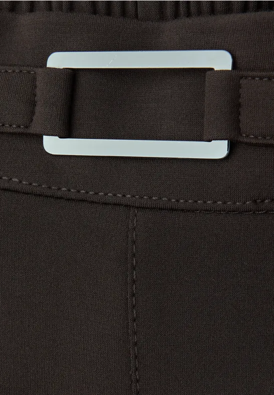 Straight Leg Hose mit Detail darkest brown