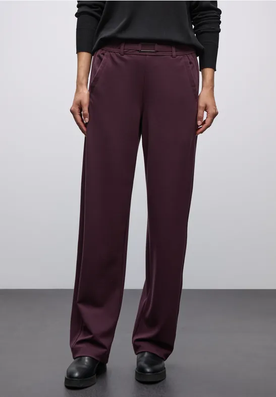 Straight Leg Hose mit Detail Jazz Berry