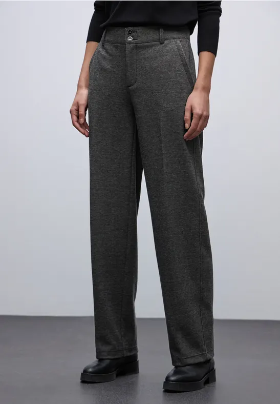 Straight Leg Melange Hose Black