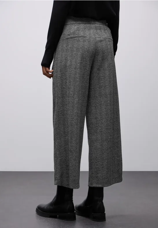 Glitzernde Wide Leg Hose Black