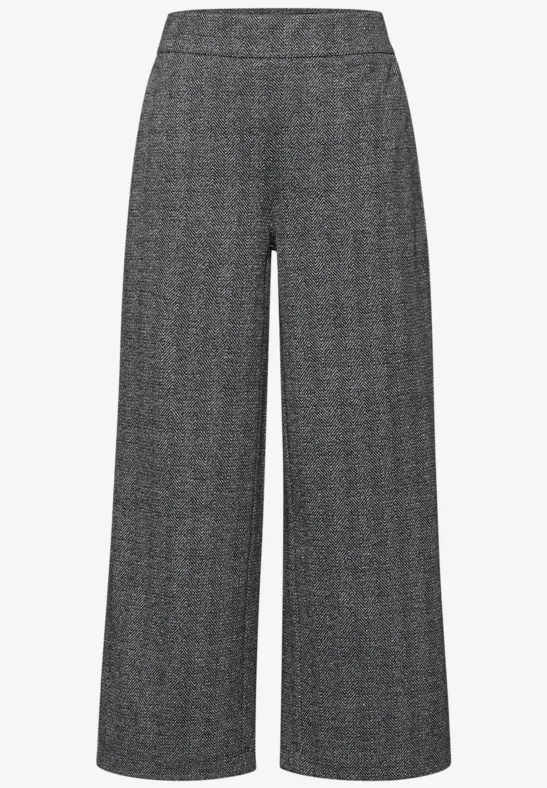 Glitzernde Wide Leg Hose Black