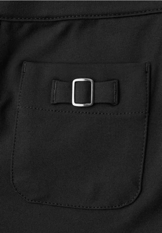 Broek met gespdetail Black