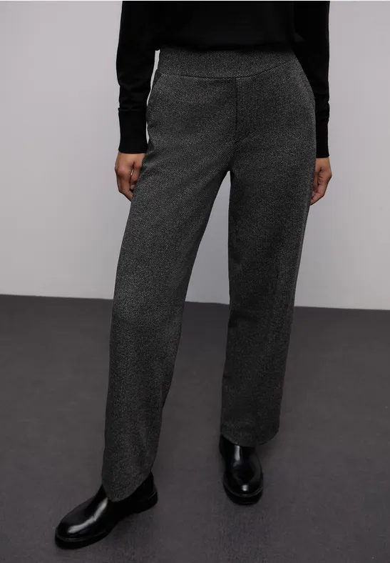 Pantalon Straight Legs Jacquard gravel grey mel.