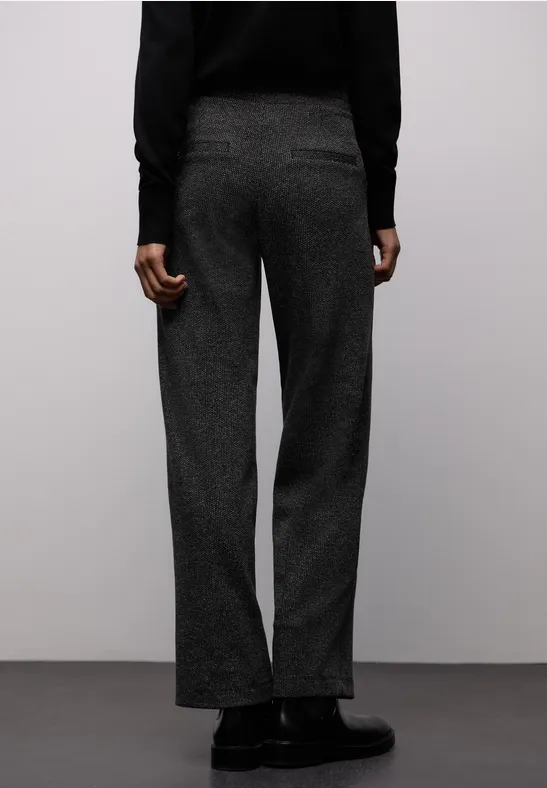 Pantalon Straight Legs Jacquard gravel grey mel.