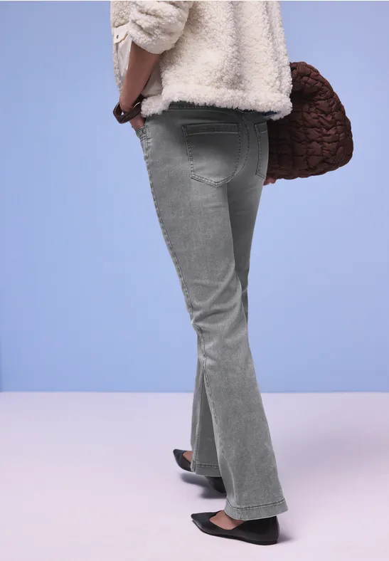 Bootcut Jeans Light Grey Washed