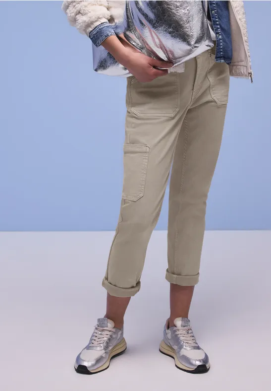 Jeans cargo Beige Washed