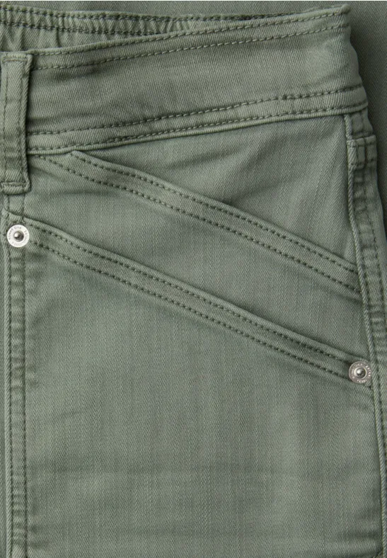 Cargo Jeans Sage Green Washed