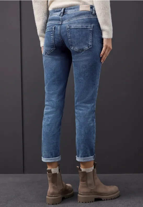 Casual Fit Jeans mid blue random washed
