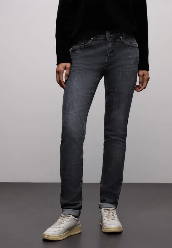 Slim Leg Jeans steel grey washed