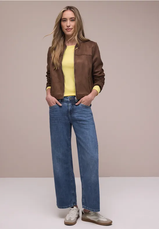 Wide Leg Jeans Medium Blue Wash