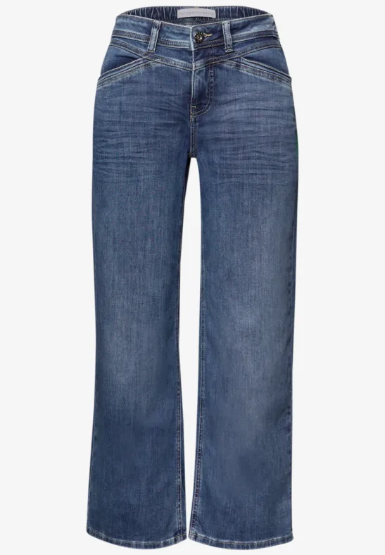 Wide Leg Jeans Medium Blue Wash