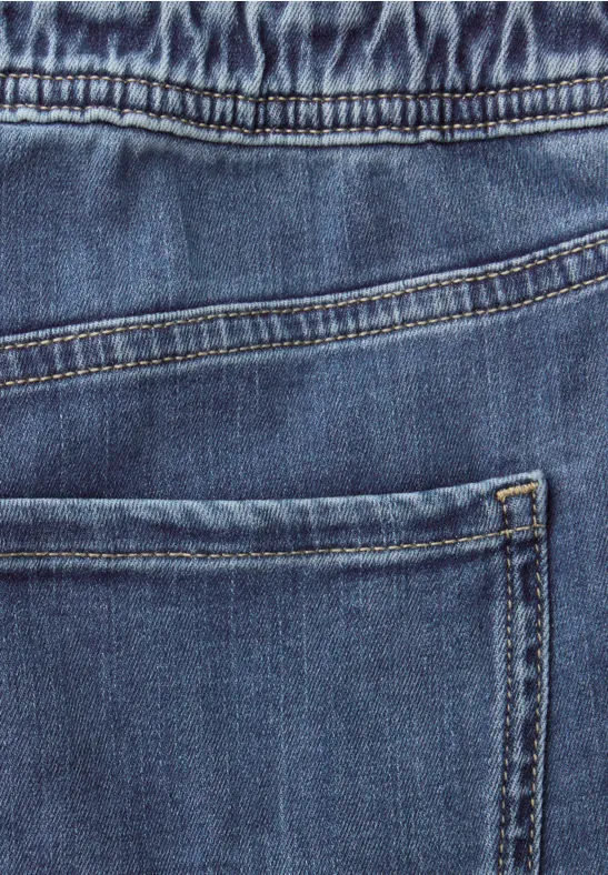 Wide Leg Jeans Medium Blue Wash