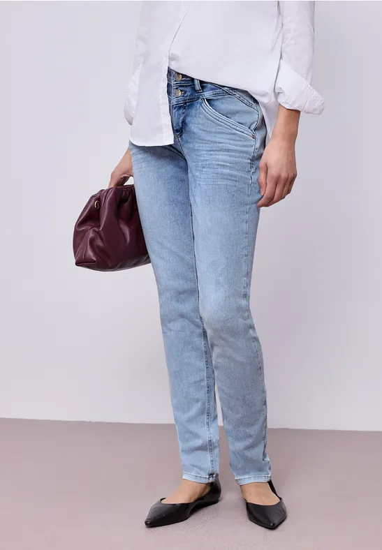 Slim Legs Jeans Bleached Washed