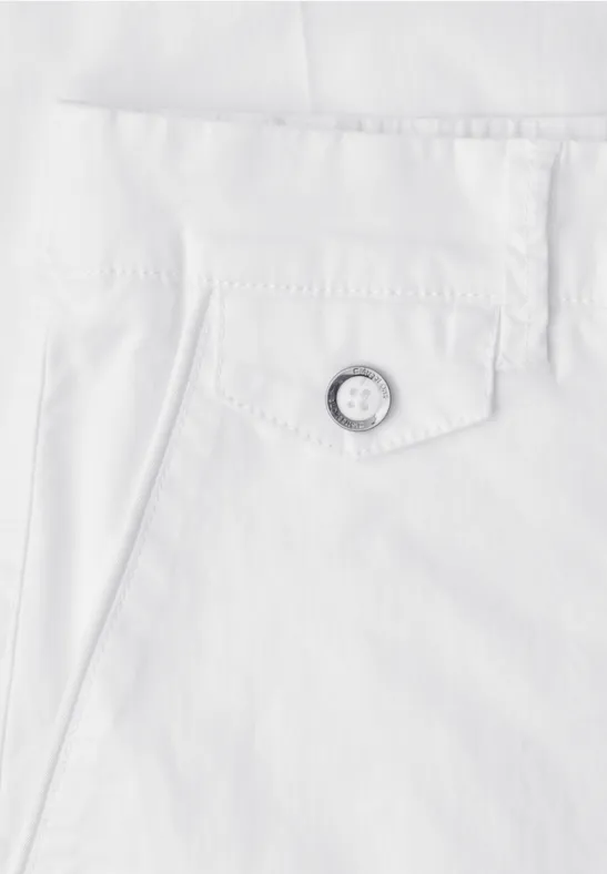 Chino im Casual Fit in softer Qualität off white