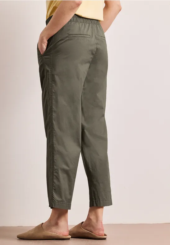 Pantalon Straight Legs en papertouchware dusky green