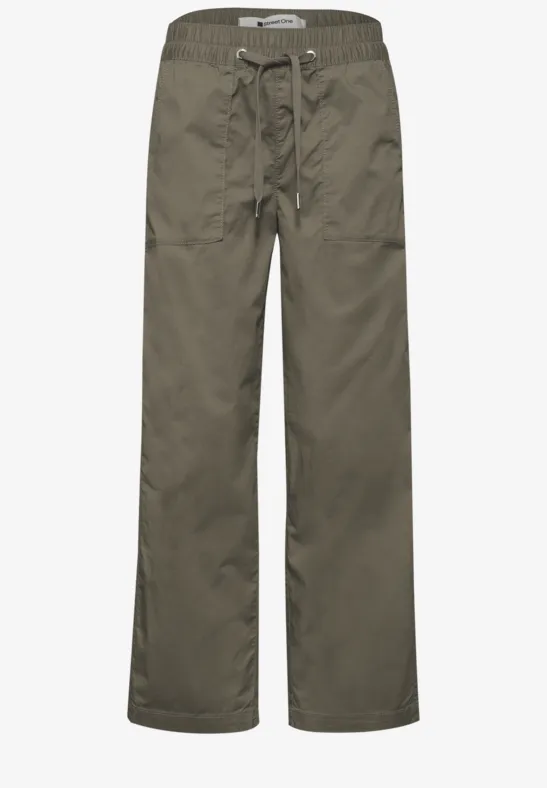 Pantalon Straight Legs en papertouchware dusky green
