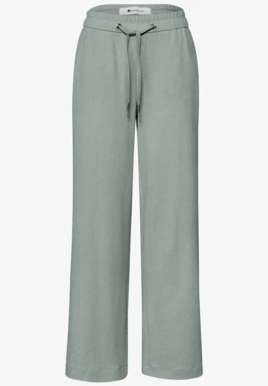 High Waist Wide Leg Hose im Casual Fit dark mint green