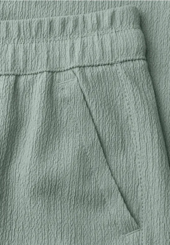 High Waist Wide Leg Hose im Casual Fit dark mint green