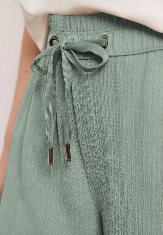 High Waist Wide Leg Hose im Casual Fit dark mint green