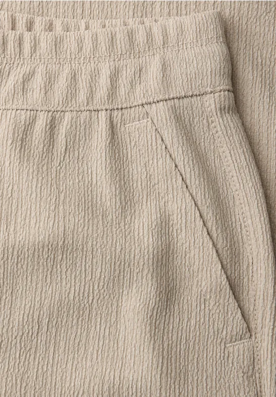 High Waist Wide Leg Hose im Casual Fit cobble stone