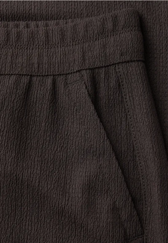 High Waist Wide Leg Hose im Casual Fit deep earth