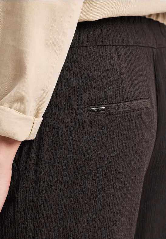 High Waist Wide Leg Hose im Casual Fit deep earth