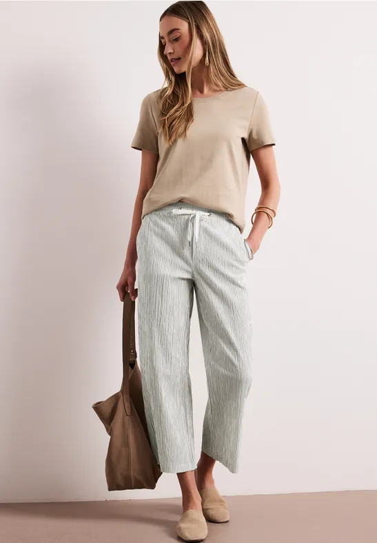 Gevormde broek Wide Legs off white