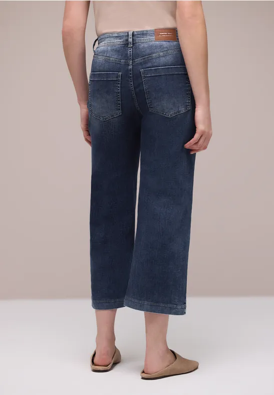 Wide Legs Jeans dark blue wash
