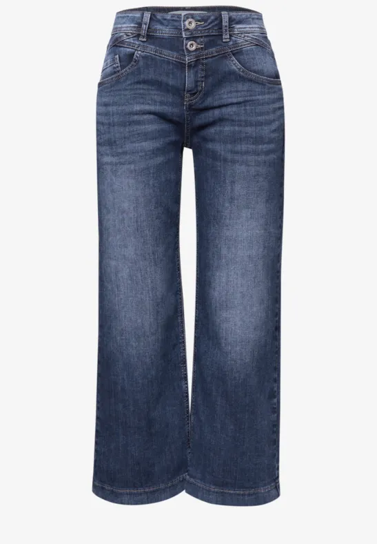 Wide Legs Jeans dark blue wash