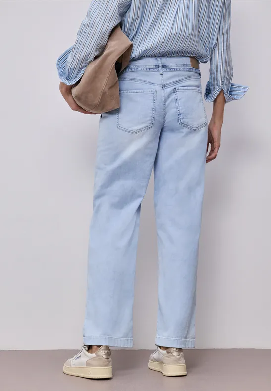 Wide Legs in gebleekte look ultra bleached wash