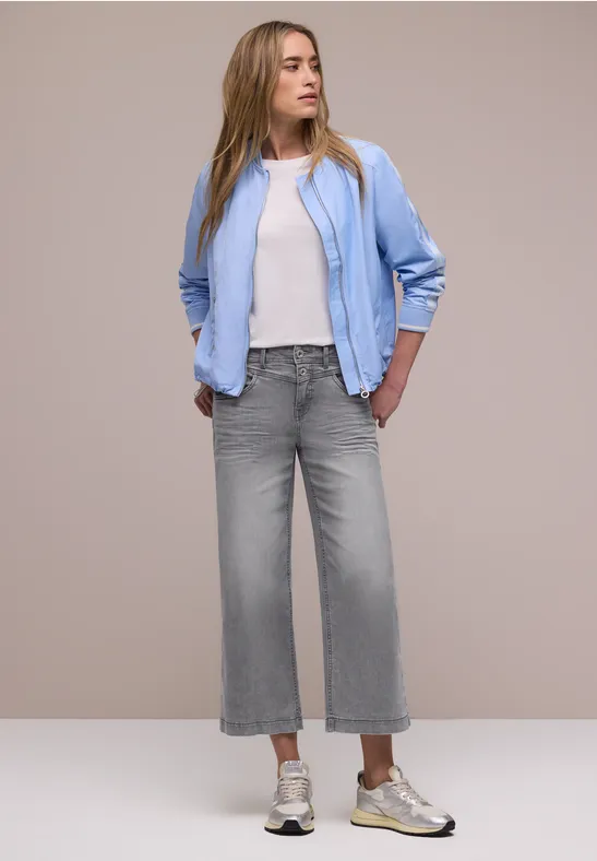 High Waist Wide Leg Jeans en Loose Fit light grey wash