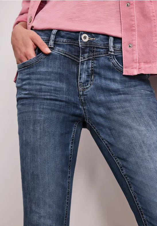 7/8 Slim Leg Jeans im Casual Fit authentic dark blue wash