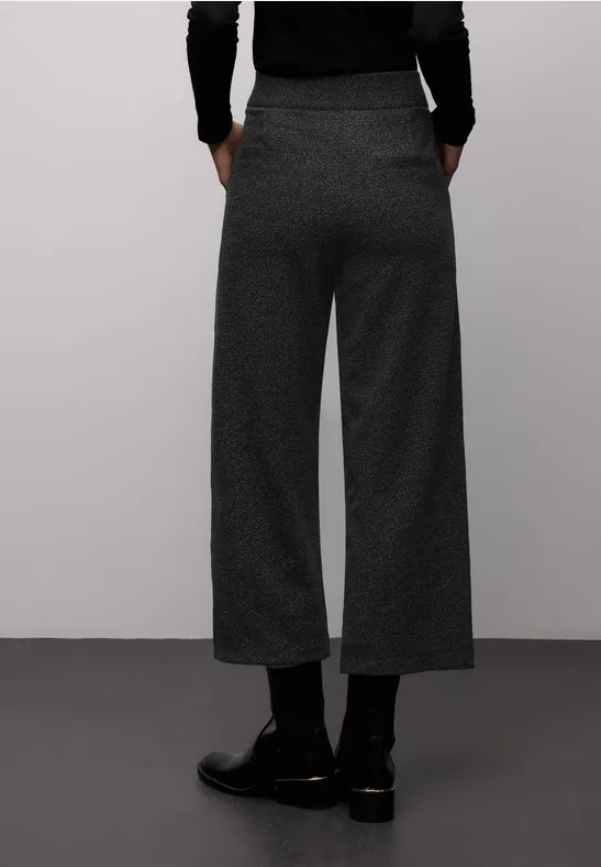 Culotte mit feinem Muster Black