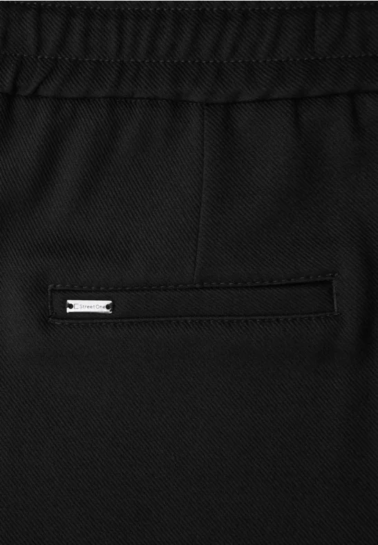 Straight Leg Hose mit Tape Black