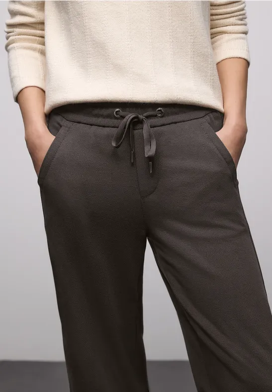 Spodnie z prostymi nogawkami rustic brown