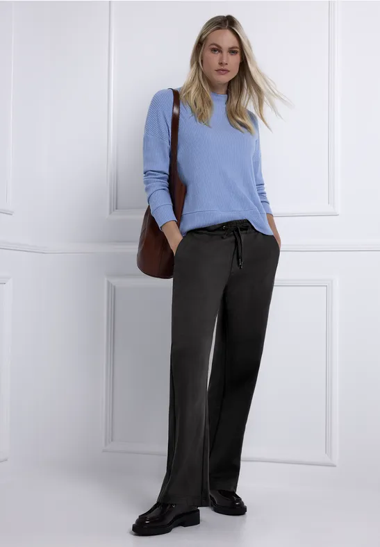 Pantalon Fishbone Jacquard Black